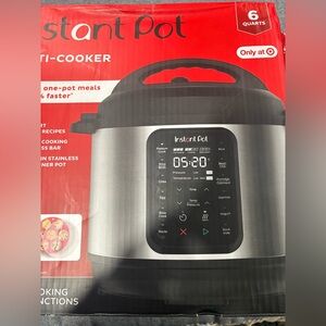 Instant Pot 6qt 9-in-1 Pressure Cooker Bundle: Exclusive Bonus Silicone Pan with